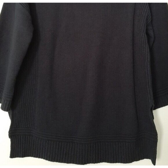 JOE FRESH \ High-Low Hem Relaxed Fit V-Neck Pullover Sweater Navy Blue Sz S - Picture 10 of 14